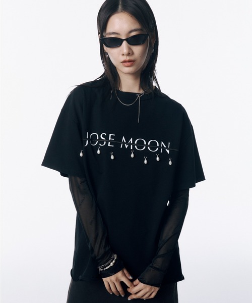 トップス JOSEMOON PIERCE OVERSIZED T-SHIRT PIERCE OVERSIZED T-SHIRT(F WHITE): TOPSjosemoon
