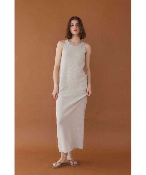 ALEXIA STAM ワンピース Cotton Knit Long Dress /ニットロング