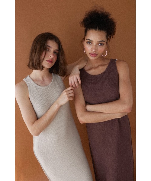 アリシアスタンス　ワンピース ALEXIA STAM ワンピース Cotton Knit Long Dress /ニットロング