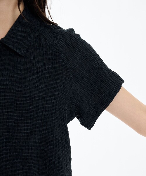 パブリックトウキョウ ドライトロフロントジップシャツ S~M 極美品 ドライトロフロントジップオーバーシャツ(FREE DARK GREY
