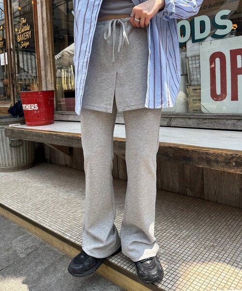 kastane テレコリブスカパン Kastane（カスタネ） パンツ 「低身長サイズ/2サイズ展開」テレコリブ