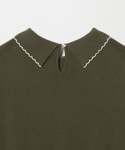 【美品】Steven Alan/ ポロニット/ ベージュ/ M Steven Alan ポロカラーニット 美品】Steven Alan/ ポロニット