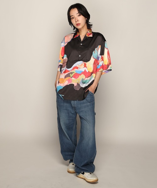 Nujabes「phorical アロハシャツ」Lサイズ YEN TOWN MARKET シャツ 「Nujabes」 ヌジャベス Metaphorical