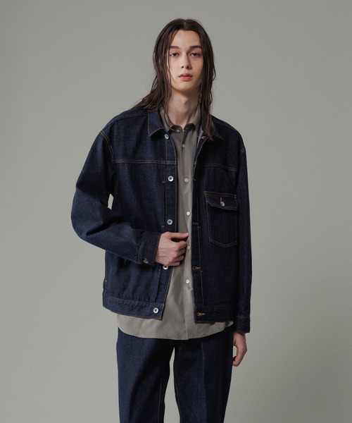 アダムエロペ デニムジャケット(L) ADAM ET ROPE' 「ADAM ROPE'」 デニムジャケット L ネイビー