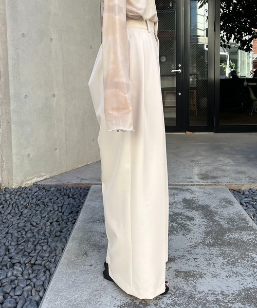 CAPRICIEUX LE'MAGE ベージュ ワイドパンツ サイズ36 CAPRICIEUX LE'MAGE パンツ 「低身長サイズあり」3Dタックパンツ