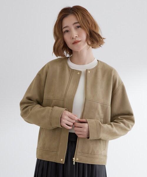 grove（グローブ） ブルゾン アウター 日常を華やかにするスエード調