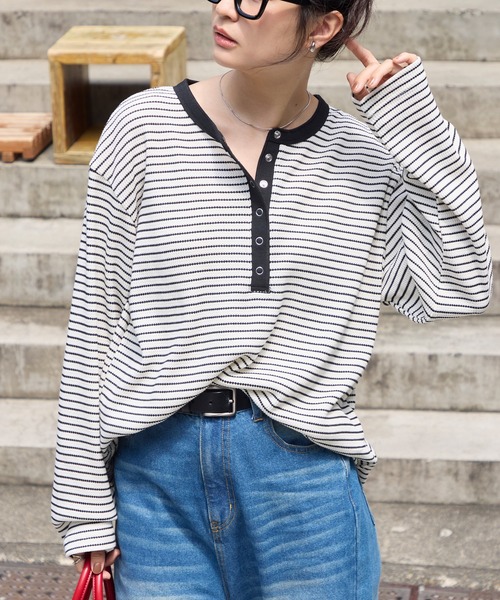 激レア極美品✨フルカウント サーマル ロンt ヘンリーネック デニム