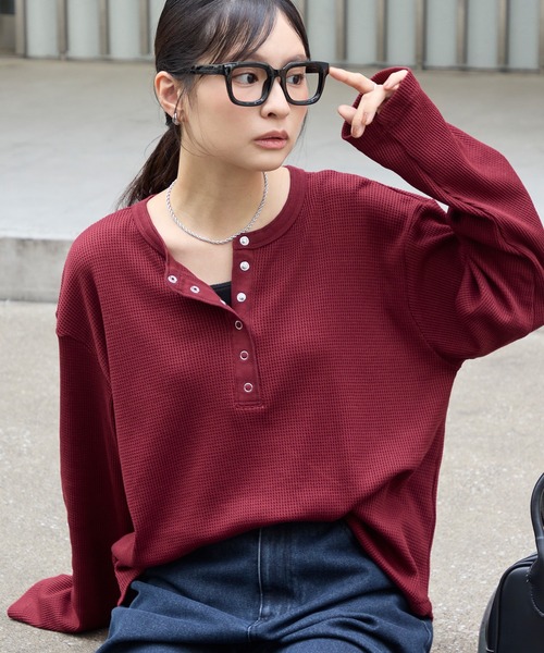 MONO-MART（モノマート） ヘンリーネック tシャツ 「抗菌防臭