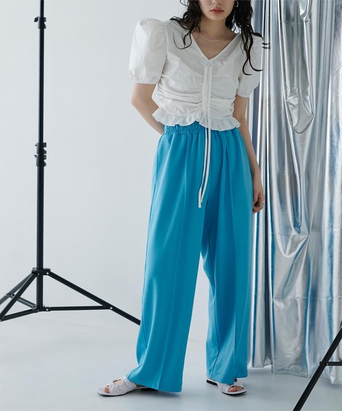 「miette」 半袖ブラウス FREE ピンク レディース_画像3