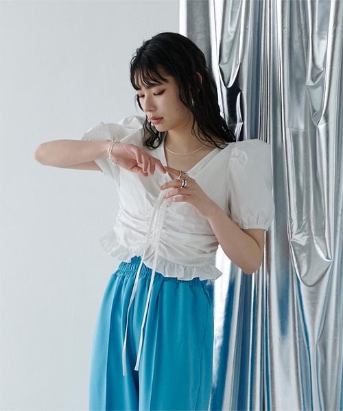 「miette」 半袖ブラウス FREE ピンク レディース_画像4