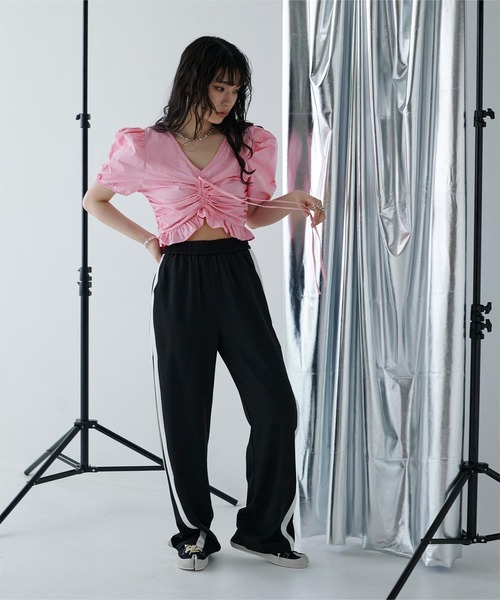 「miette」 半袖ブラウス FREE ピンク レディース_画像7