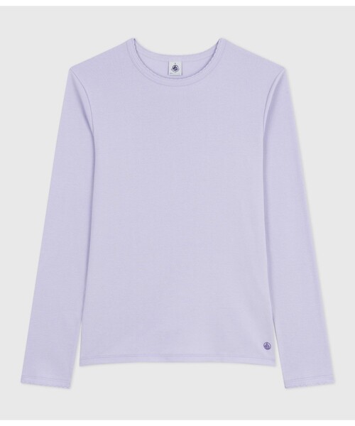 PETIT BATEAU（プチバトー） tシャツ ポワンココットクルーネック長袖