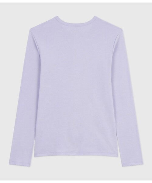 PETIT BATEAU（プチバトー） tシャツ ポワンココットクルーネック長袖