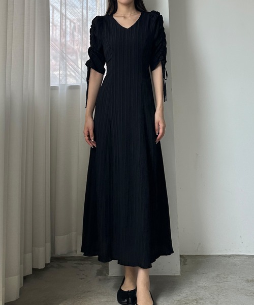 「Louere」 半袖ワンピース SMALL ブラック レディース_画像2