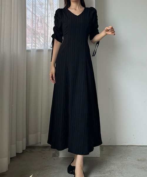 「Louere」 半袖ワンピース SMALL ブラック レディース_画像3