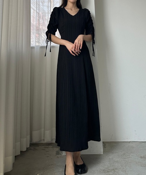 「Louere」 半袖ワンピース SMALL ブラック レディース_画像5