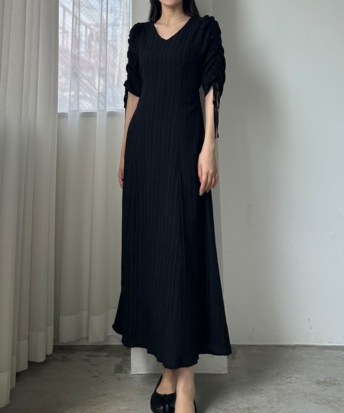 「Louere」 半袖ワンピース SMALL ブラック レディース_画像6