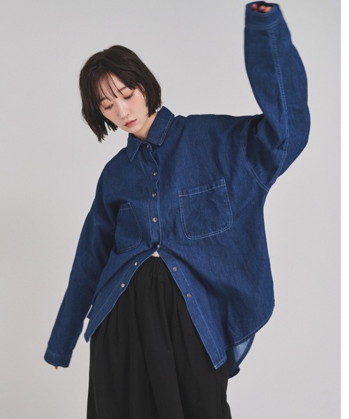 ブラウス シャツ デニムオーバーシャツ レディース : ZOZOTOWN Yahoo