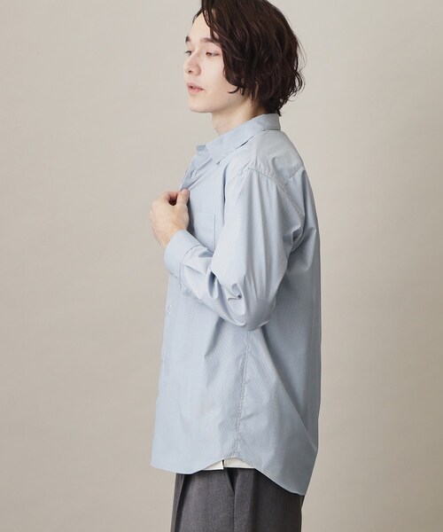 THE SHOP TK 「THE 」 長袖シャツ 03 ブルー メンズ : ZOZOTOWN Yahoo