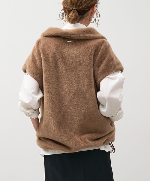 【早い者勝ち！】MICA&DEAL スタンドカラーファーダブルジップベスト MICA&DEAL（マイカアンドディール） コート アウター スタンドカラー