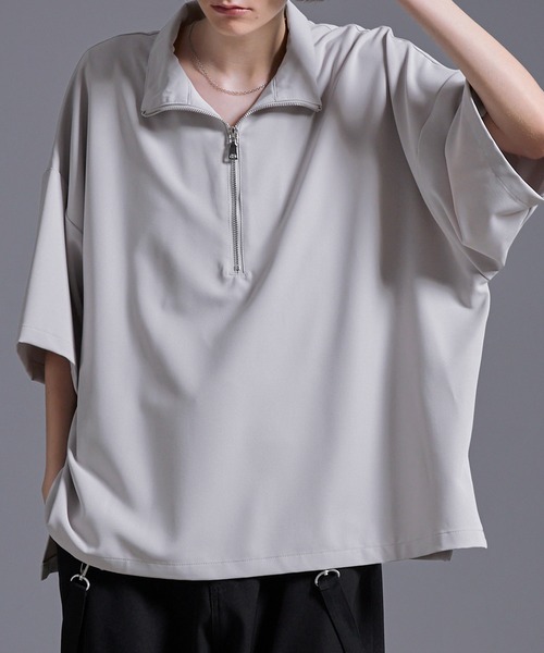 「Loose/ルース」 7分袖シャツ L ライトグレー メンズ_画像2