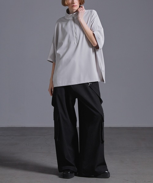 「Loose/ルース」 7分袖シャツ L ライトグレー メンズ_画像3