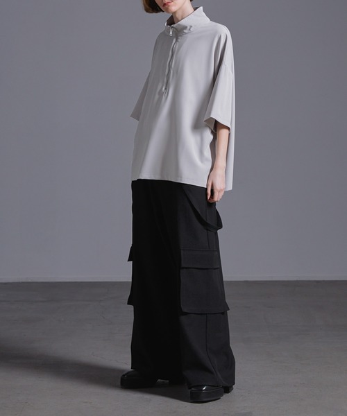 「Loose/ルース」 7分袖シャツ L ライトグレー メンズ_画像4