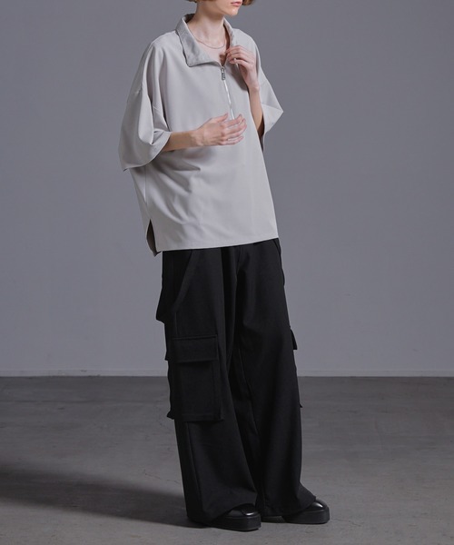 「Loose/ルース」 7分袖シャツ L ライトグレー メンズ_画像7