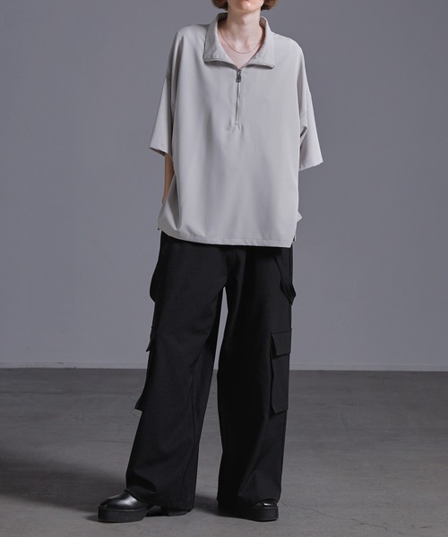 「Loose/ルース」 7分袖シャツ L ライトグレー メンズ_画像8