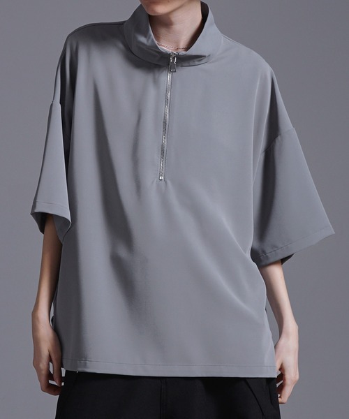 「Loose/ルース」 7分袖シャツ L ライトグレー メンズ_画像9