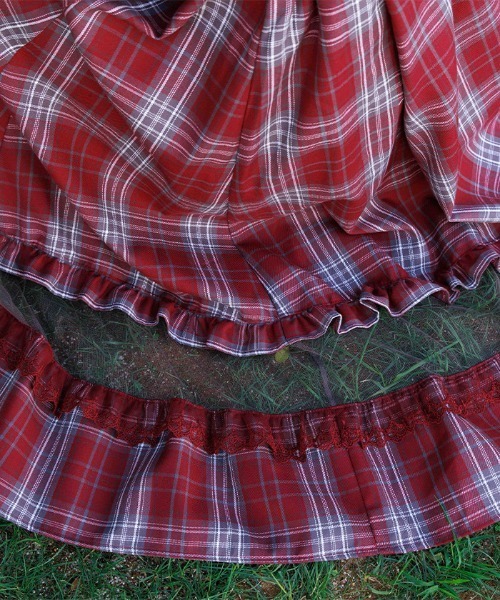 か*う様 【ヘッドドレス未開封】 axes femme タータンチェック ワンピ タータンチェック肩開ワンピース｜アクシーズファムの通販｜&mall