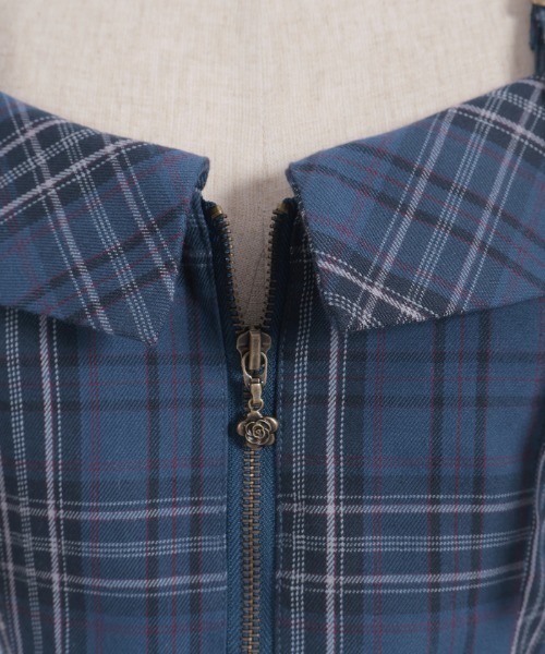 axes femme（アクシーズ ファム） ワンピース タータンチェック肩開