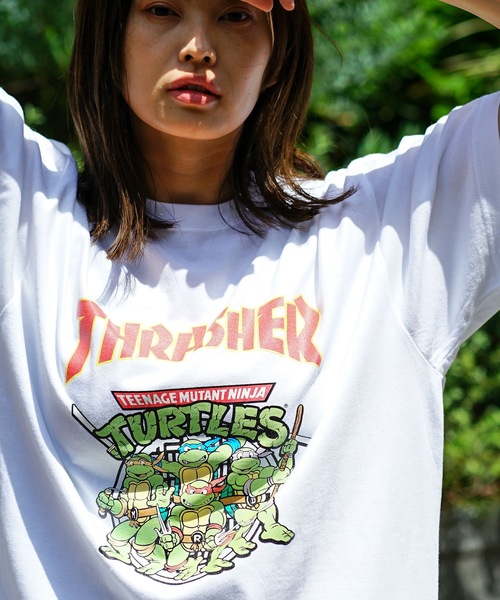 「THRASHER」 半袖Tシャツ「NINJA TURTLESコラボ」 LARGE ホワイト メンズ_画像7