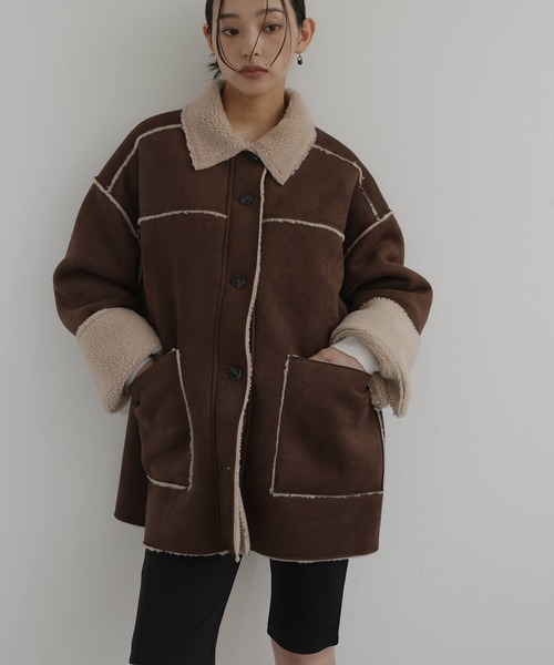 hellam（ヘラム） ムートンコート ボアコート ムートンボア