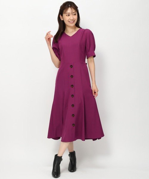 「MISCH MASCH」 半袖ワンピース S パープル レディース_画像6