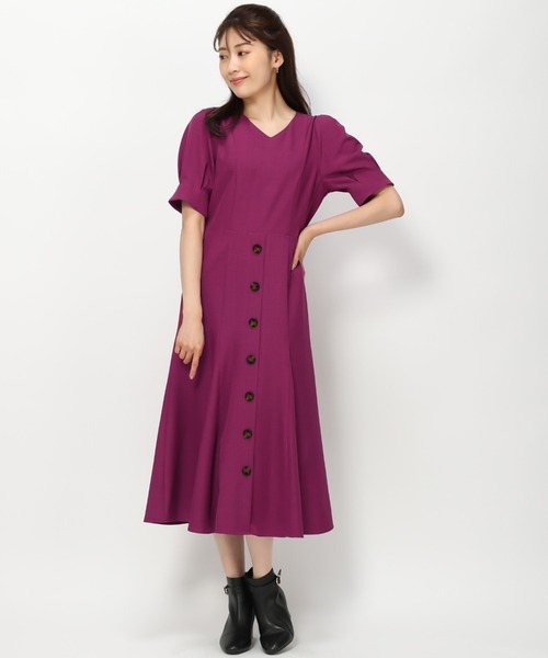 「MISCH MASCH」 半袖ワンピース S パープル レディース_画像7
