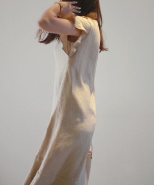 「a lot of love」 半袖ワンピース S ナチュラル レディース_画像3