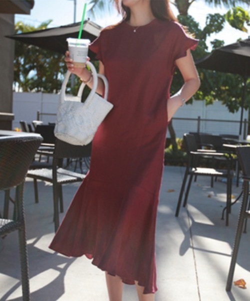 「a lot of love」 半袖ワンピース S ナチュラル レディース_画像5