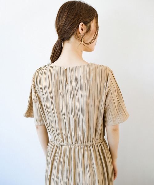 「haco!」 半袖ワンピース LARGE ライトカーキ レディース_画像5