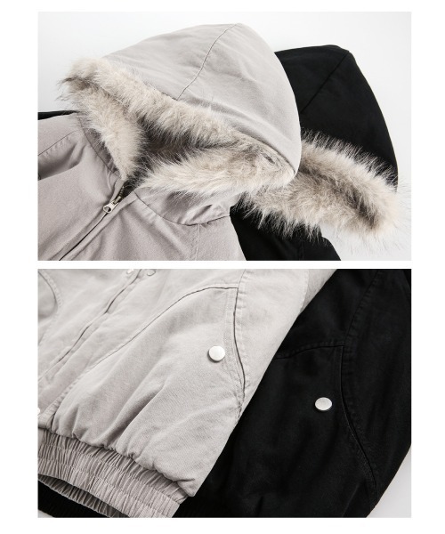 mushwear（マッシュウェア） ブルゾン アウター フェイクファーフード