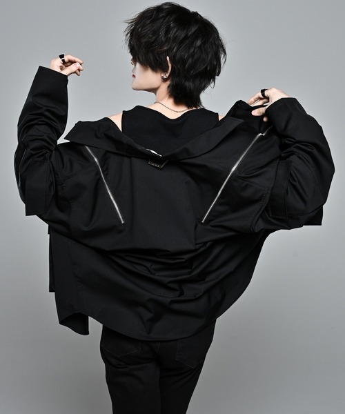 「ADRER」 テーラードジャケット LARGE ブラック メンズの画像5