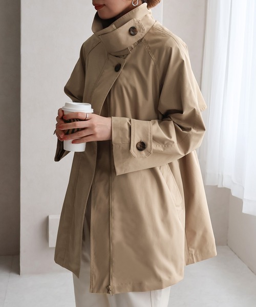 「Social GIRL」 トレンチコート M ベージュ レディース_画像3