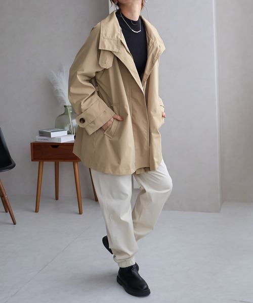 「Social GIRL」 トレンチコート M ベージュ レディース_画像6