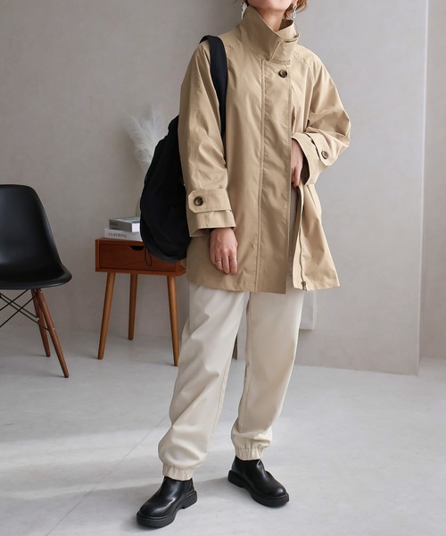 「Social GIRL」 トレンチコート M ベージュ レディース_画像9