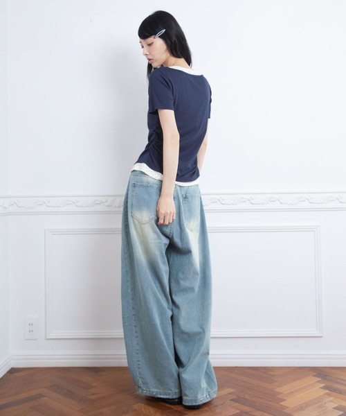 3.3 FIELD TRIP ワイドパンツ ジーンズ デニム デニムパンツ 3.3 Field
