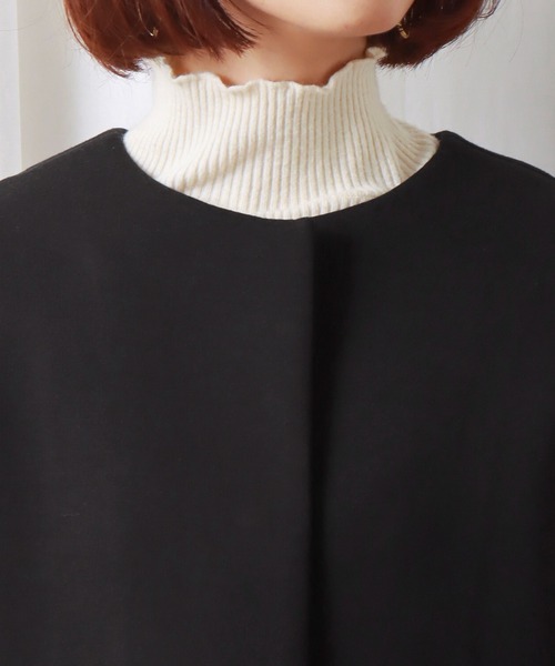 「libelle more」 「MARBLEWALTZ」ノーカラージャケット M ネイビー レディース_画像8