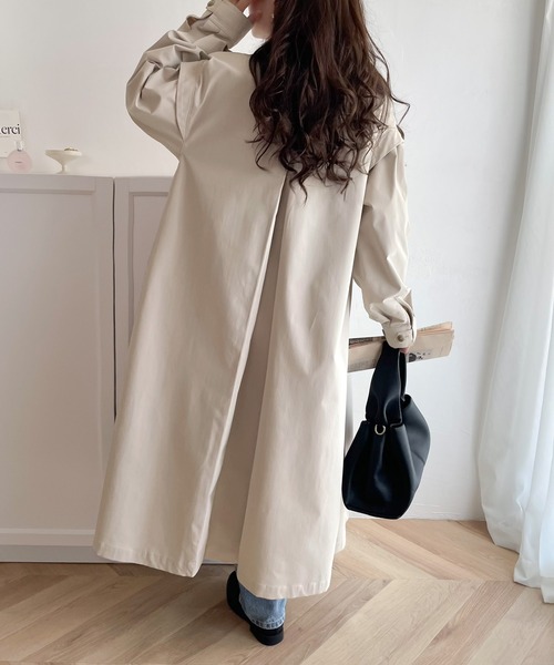 「classicalelf」 トレンチコート SMALL グレイッシュベージュ レディース_画像5