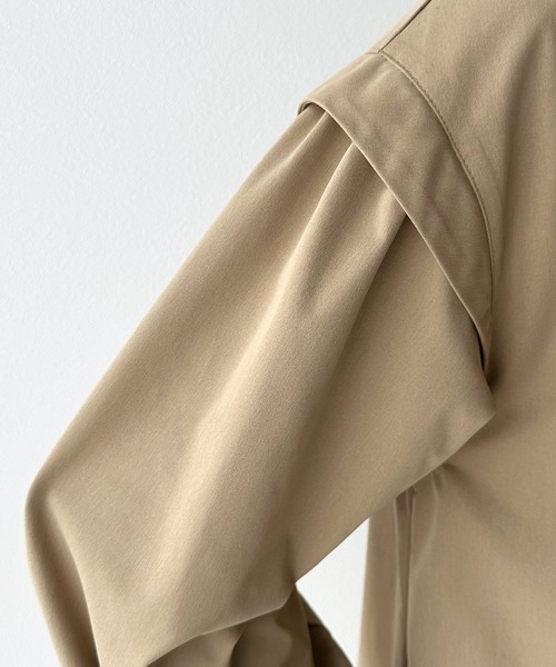 「classicalelf」 トレンチコート SMALL グレイッシュベージュ レディース_画像8