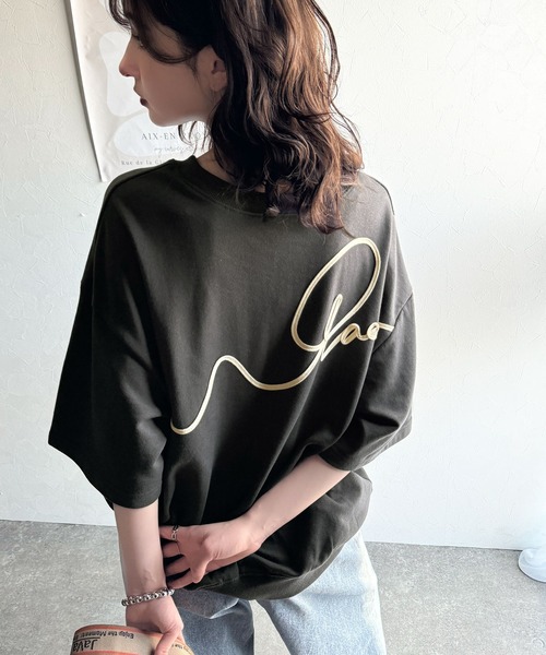 「classicalelf」 スウェットカットソー LARGE チャコール レディース_画像3