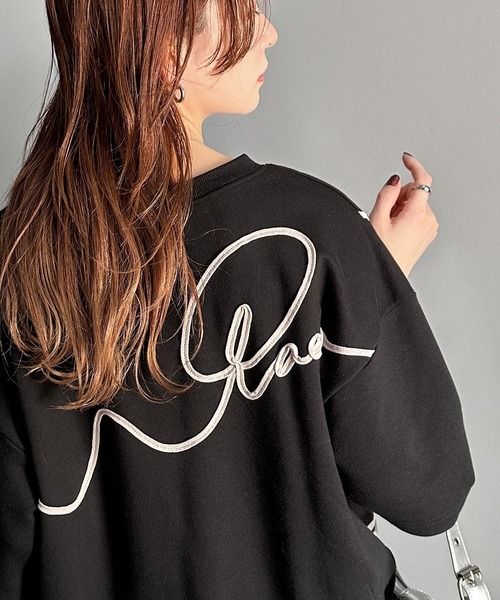 「classicalelf」 スウェットカットソー LARGE チャコール レディース_画像9